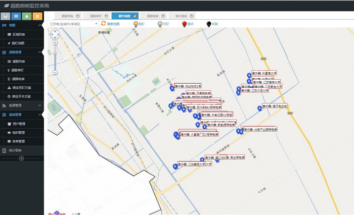 燦陽公司為蘇北某工業(yè)區(qū)100多棟樓宇亮化安裝集中控制器。(圖1)